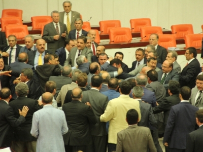 Fight breaks out in Turkey parliament