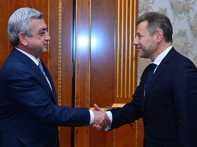 Սերժ Սարգսյանն ընդունել է ԵԱՀԿ Մինսկի խմբի ֆրանսիացի նորանշանակ համանախագահին (ֆոտո)