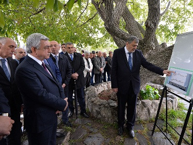 Սերժ Սարգսյանն այսօր աշխատանքային այցով եղել է Կոտայքի մարզում (Ֆոտո)