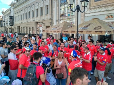 Chile fans ''invade'' Russia's Kazan (PHOTOS)