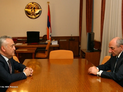 Արցախի նախագահն ընդունել է Հայաստանի ԿԲ նախագահին