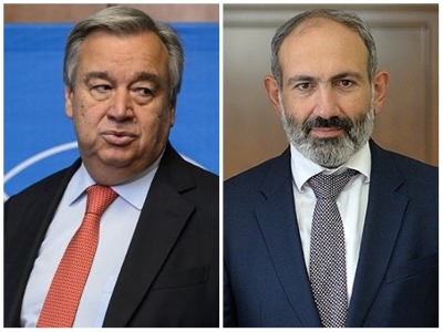 Генеральный секретарь ООН поздравил Никола Пашиняна с избранием на пост премьер-министра Армении