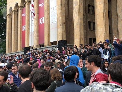 Թբիլիսիում վերսկսել են բողոքի ակցիաները