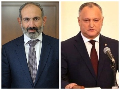 Նիկոլ Փաշինյանը հանդիպում է Մոլդովայի նախագահ Իգոր Դոդոնի հետ