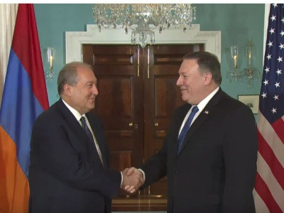 Նախագահ Արմեն Սարգսյանը Վաշինգթոնում հանդիպել է ԱՄՆ պետքարտուղար Մայք Պոմպեոյի հետ
