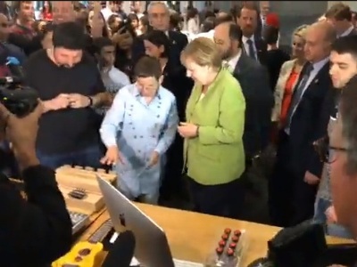 Angela Merkel visits Armenia TUMO Center for Creative Technologies