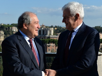 Armenia President, Italy military industry company CEO discuss prospects for cooperation