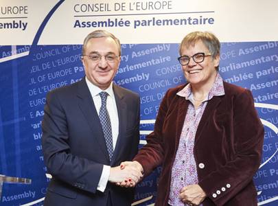 Armenia’s acting FM meets PACE President in Strasbourg