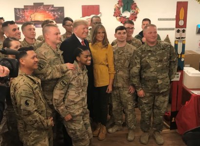 Donald and Melania Trump make a surprise visit to Iraq