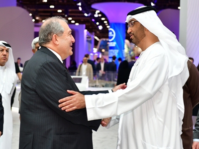 Armen Sarkissian to UAE state minister: Armenians, Armenian businesses are everywhere in the world