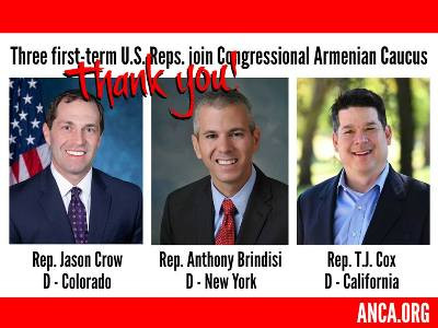 3 lawmakers join Congressional Armenian Caucus
