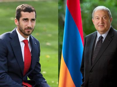 Armenia President congratulates Henrikh Mkhitaryan on 30th anniversary