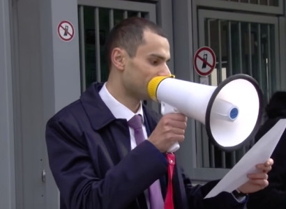 Supporters of Robert Kocharyan hold protest action in front of German Embassy in Yerevan
