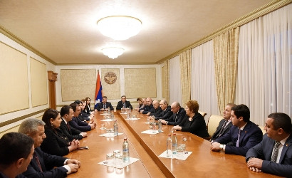 Karabakh Presdent receives members of Prosperous Armenia faction