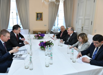 Armenian President meets with Latvian President