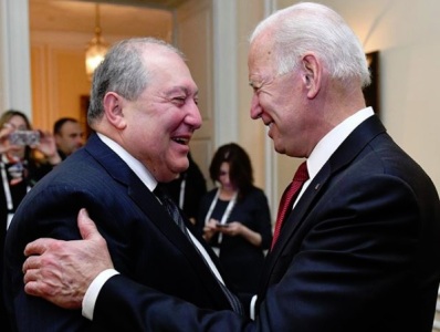 Armenia president meets US vice president Joe Biden