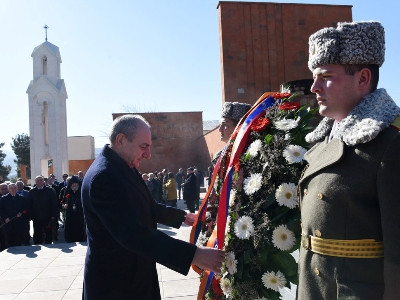 Artsakh President attends events marking 60th birth anniversary of Karabakh Supreme Council first chairman