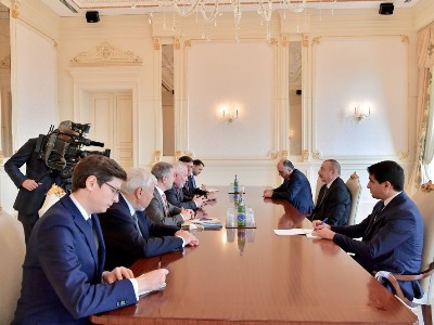 Ilham Aliyev receives OSCE MG Co-Chairs