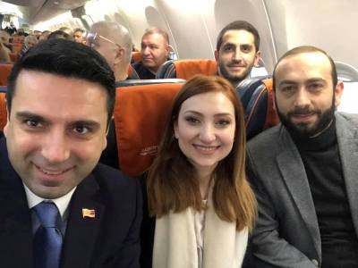 Armenia legislature speaker heads to Moscow