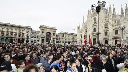 Protests held in Milan against right-wing anti-immigration politics