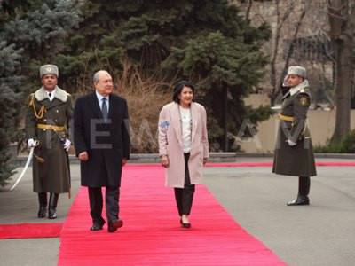 Armenia President receives visiting Georgia colleague (PHOTO)