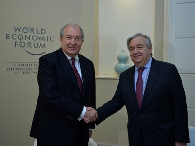 Armenia President, UN Secretary General discuss Artsakh conflict settlement