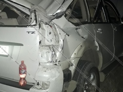 Արարատում Toyota Land Cruiser-ը Զոդի կամրջից մի քանի մետր բարձրությունից գլխիվայր ընկնել է ձորը. կա 4 վիրավոր (ֆոտո)