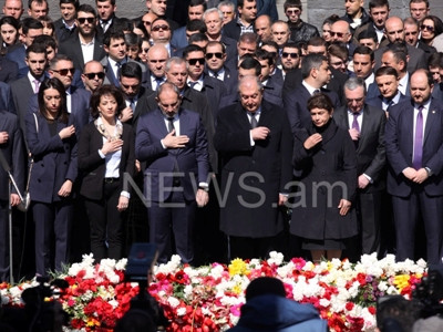 PM, President visit Armenian Genocide Memorial in Yerevan (PHOTOS)