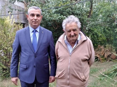 Artsakh FM meets former President of Uruguay Jose Mujica