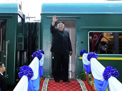 Kim Jong-un’s train leaving Russia