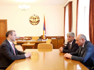 Artsakh President receives Armenia's National Security Council Secretary