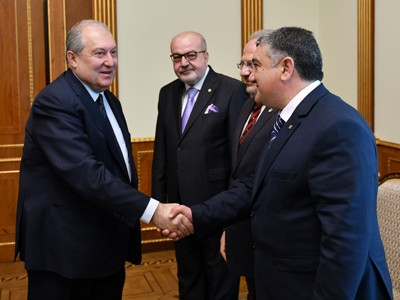 Armenian President receives Homenetmen Central Committee members