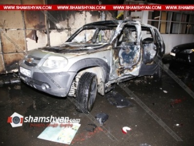 Խոշոր ավտովթար-հրդեհ Երեւանում․ Chevrolet Niva-ն վերածվել է մոխրակույտի