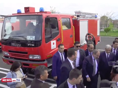 14 նոր հրշեջ մեքենա Ճապոնիայից՝ Հայաստանի ԱԻՆ–ին. արարողությանը ներկա էր Նիկոլ Փաշինյանը