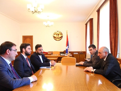 Karabakh President receives Eurnekian Group Armenian branch director