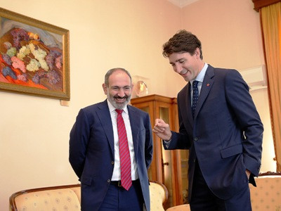 Armenian PM congratulates Canadian counterpart on Canada Day