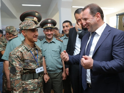 Armenia defense minister visits central army recruitment station