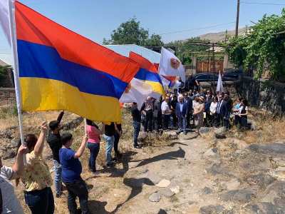 RPA representatives led by Armenia’s 3rd President visit Aghdzk village