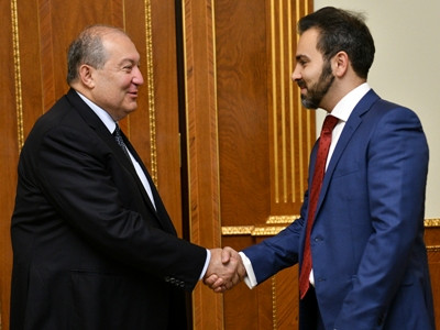 Armenia President receives Eduard Yegoryan's son on occasion of Constitution Day