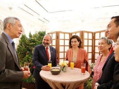 Official lunch served in honor of Armenia PM and Mrs. Anna Hakobyan