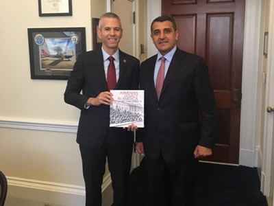 Armenia Ambassador to US meets with New York's Congressman Anthony Brindisi