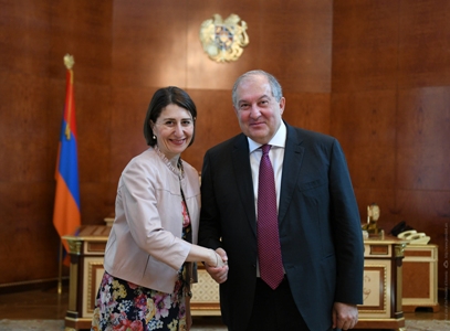 Armenia President receives Premier Gladys Berejiklian of Australia’s New South Wales