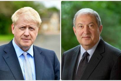 Armenia President congratulates Boris Johnson on being elected UK PM