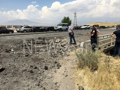 Պայթյունի հետևանքով վնասվել է «Շշի Մելոյի» Range Rover-ը (ֆոտո)