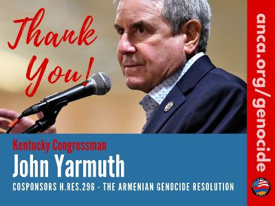 Another congressional representative co-sponsors Armenian Genocide resolution
