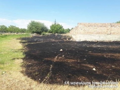 Վայոց Ձորում այրվել է մոտ 45 հա խոտածածկ տարածք․ բարդ ռելիեֆի պատճառով հրդեհաշիջումը դադարեցվել է