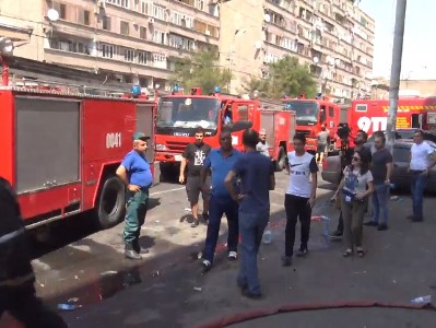 «Մալաթիա մոլի» շենքում հրդեհաշիջման աշխատանքները շարունակվում են