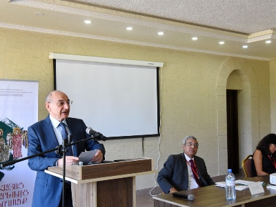 Karabakh President attends international Armenian studies conference opening