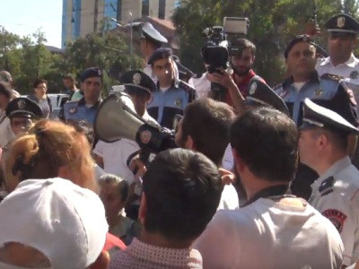 Situation in front of Armenian Constitutional Court escalated