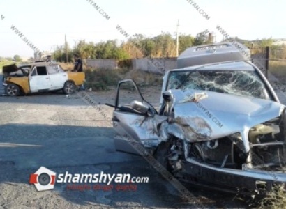 Էջմիածնում բախվել են Mercedes-ն ու ВАЗ 2101-ը. կա 3 վիրավոր (ֆոտո)